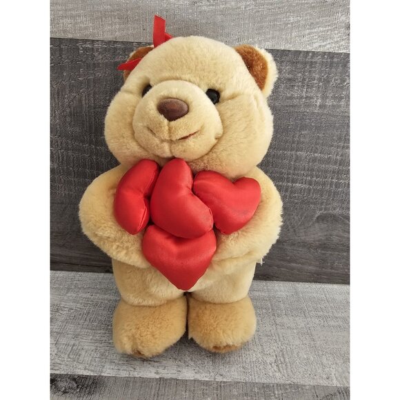 Rare Canterberry 10" Plush Teddy Bear with Red Hearts Valentines Day Love Amor - Picture 4 of 9